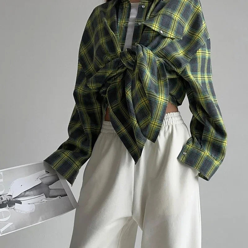 Diva Oversized Plaid Shirt