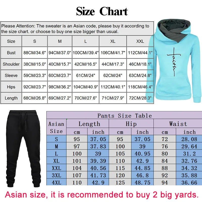 Femme  Warm Hooded Sweatshirts, Sweatpants