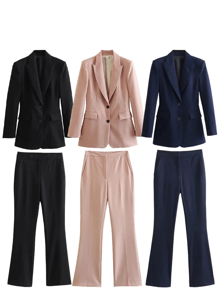 Trendy 2 Piece Lapel Long Sleeve Blazers