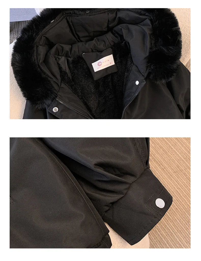 Diva Fleece Lined Hood Down Jacket