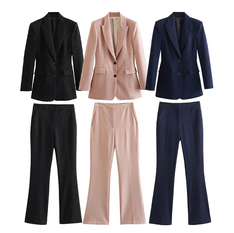 Trendy 2 Piece Lapel Long Sleeve Blazers