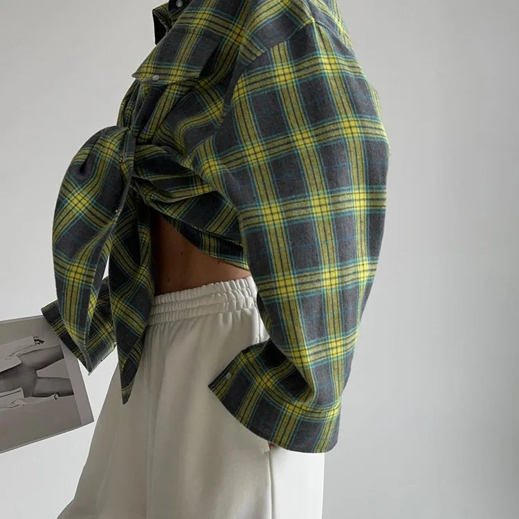 Diva Oversized Plaid Shirt