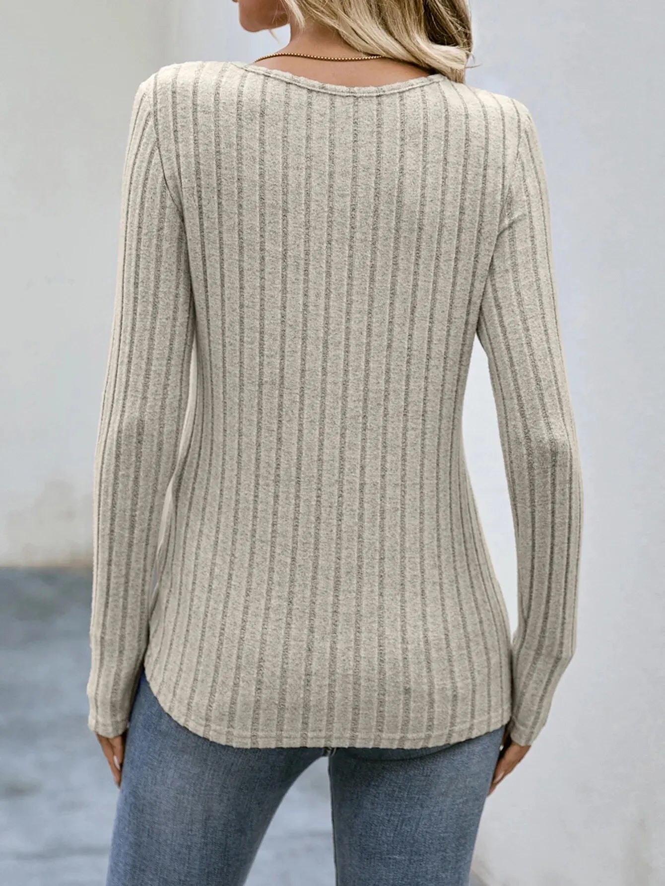 Long-sleeved Round Neck Top