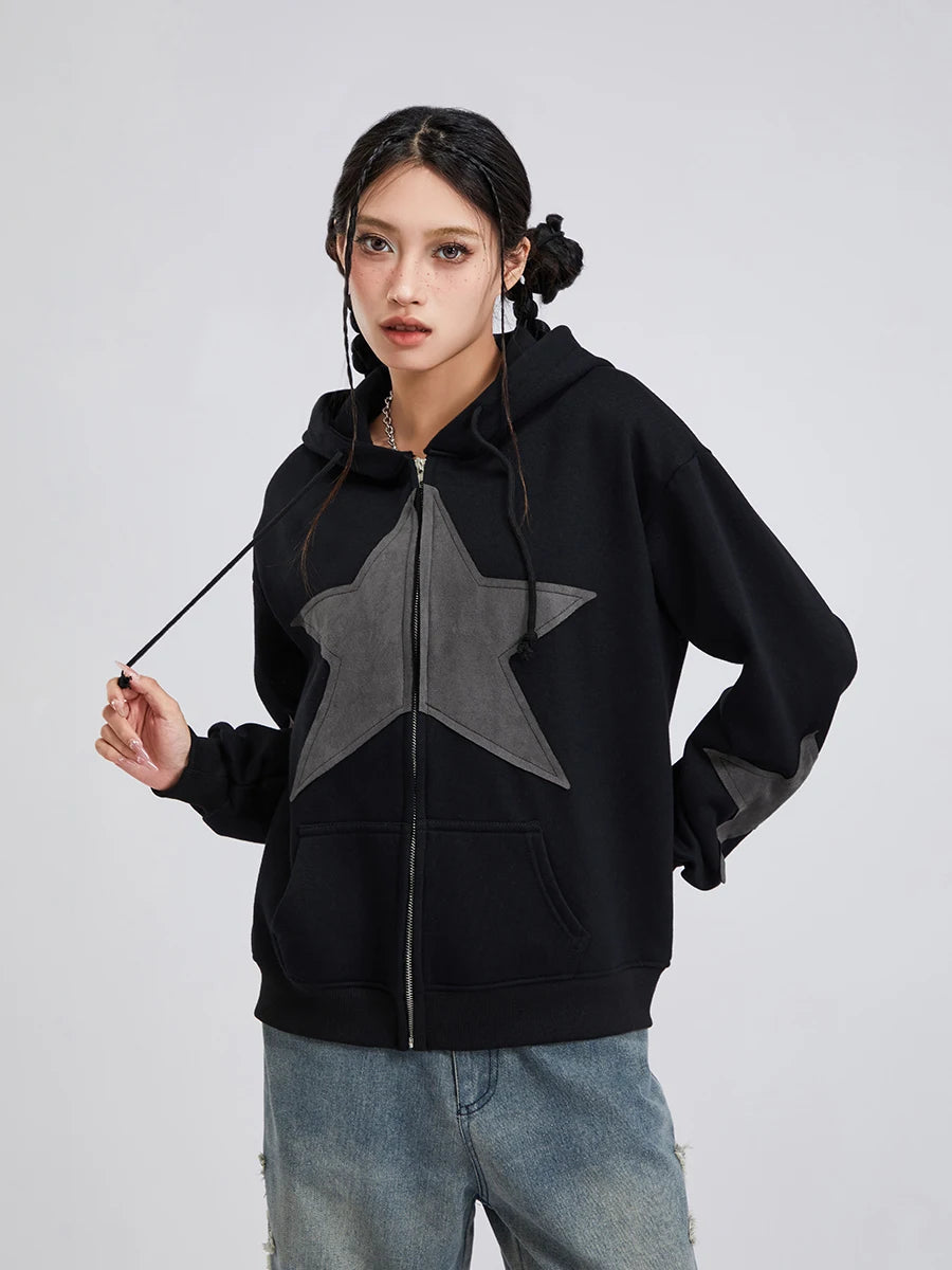 Vintage Star Print Divas Hoodie