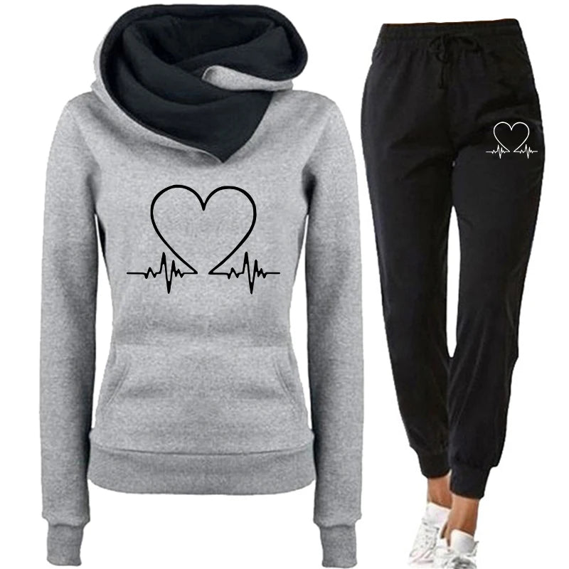 Femme  Warm Hooded Sweatshirts, Sweatpants