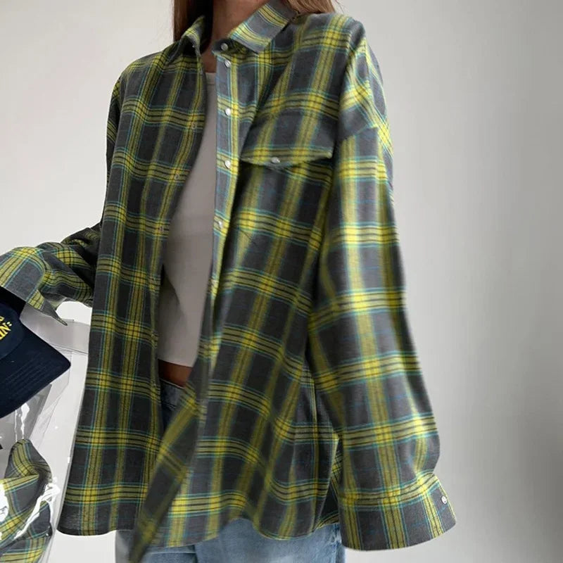 Diva Oversized Plaid Shirt