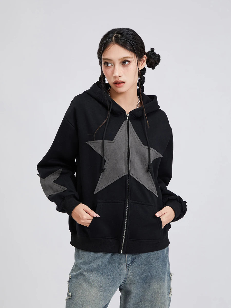 Vintage Star Print Divas Hoodie