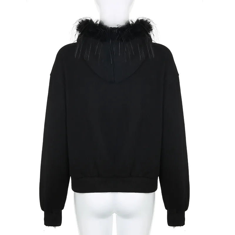 Sasha Faux Fur Collar Hoodie