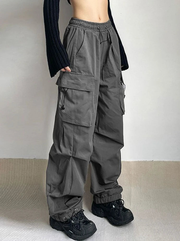 Oversized Cargo Parachute Pants Divas