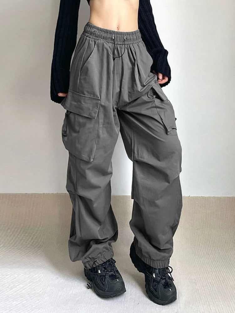 Oversized Cargo Parachute Pants Divas