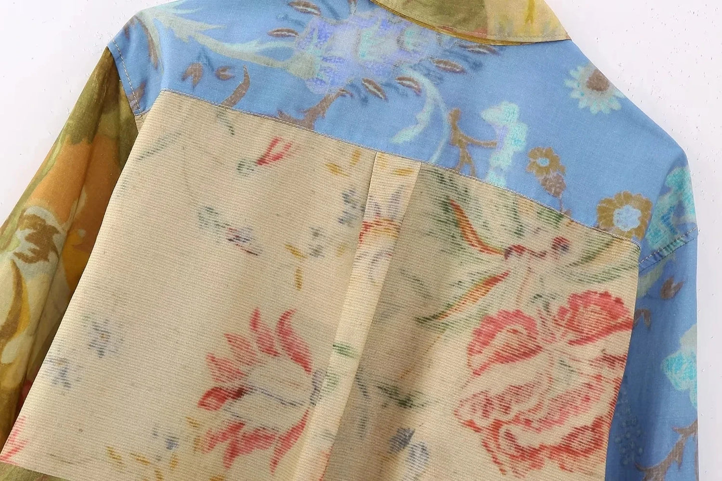 Femme Vintage Tie Dye Print Blouse