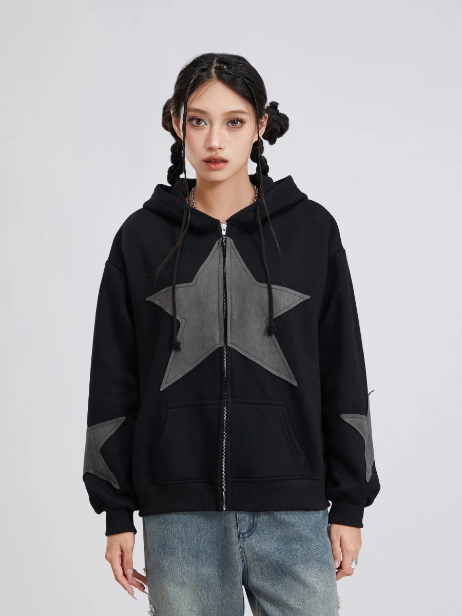 Vintage Star Print Divas Hoodie