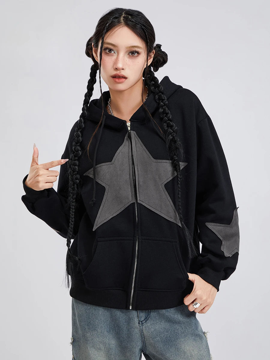 Vintage Star Print Divas Hoodie