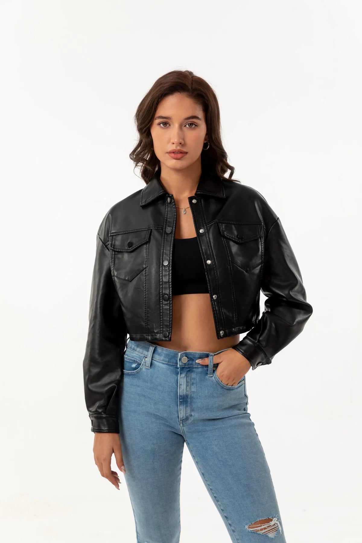 Trending Two Pocket Lapel Single Breasted Jacket