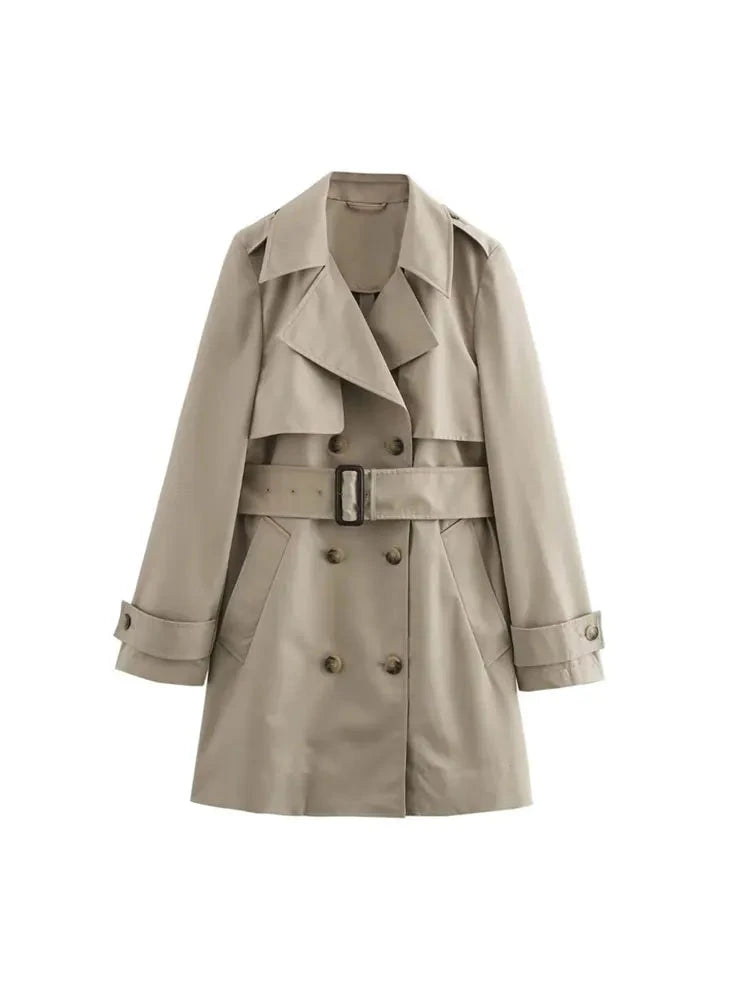 Diva Double-Breasted Trench Coat