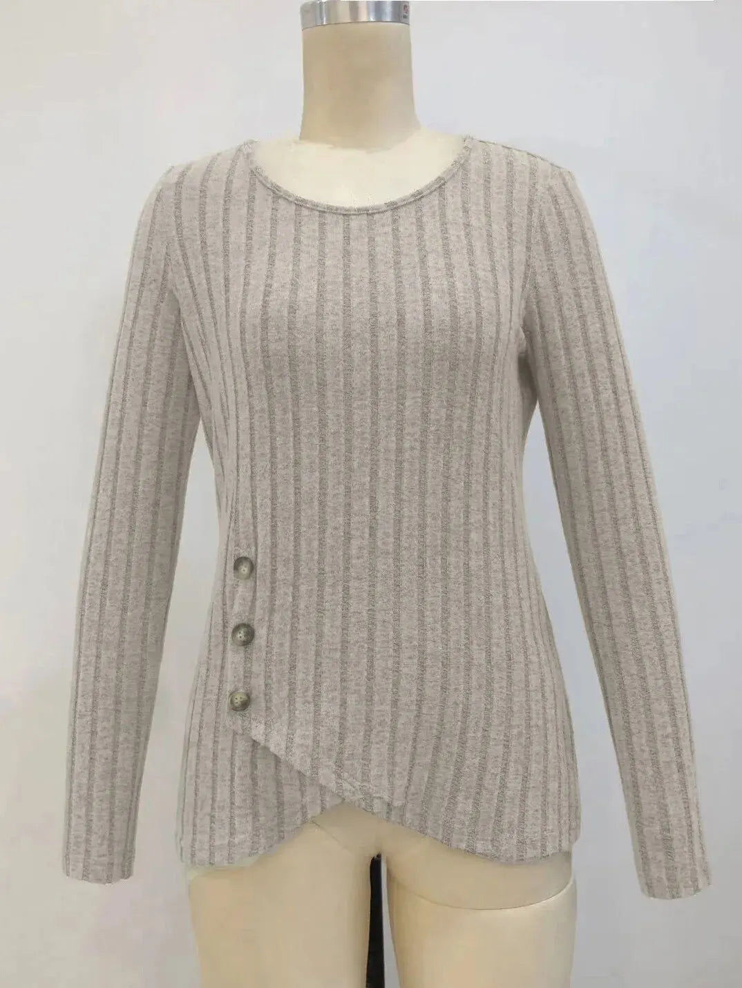 Long-sleeved Round Neck Top