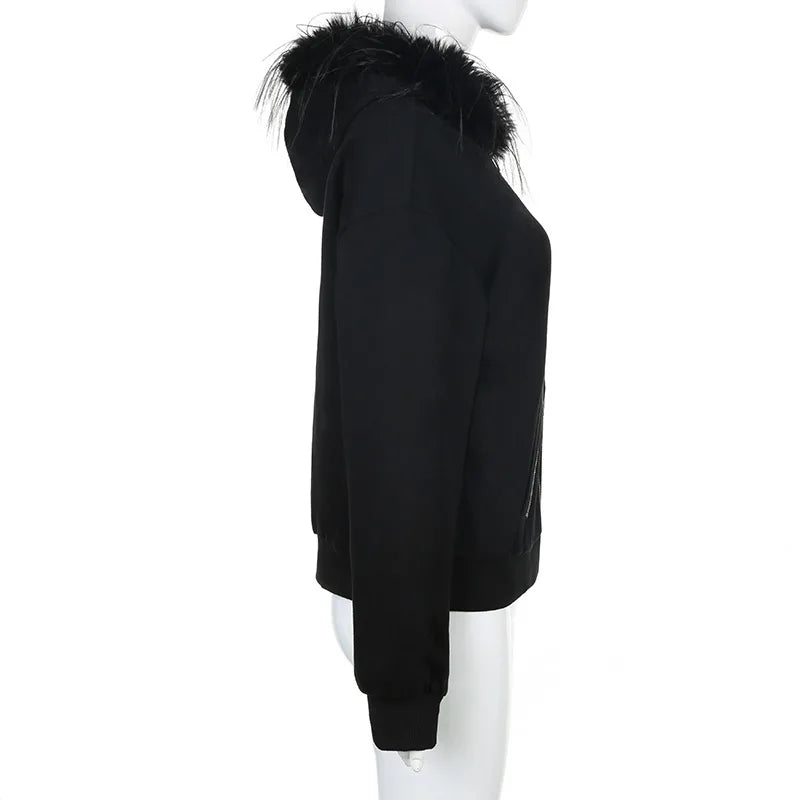 Sasha Faux Fur Collar Hoodie